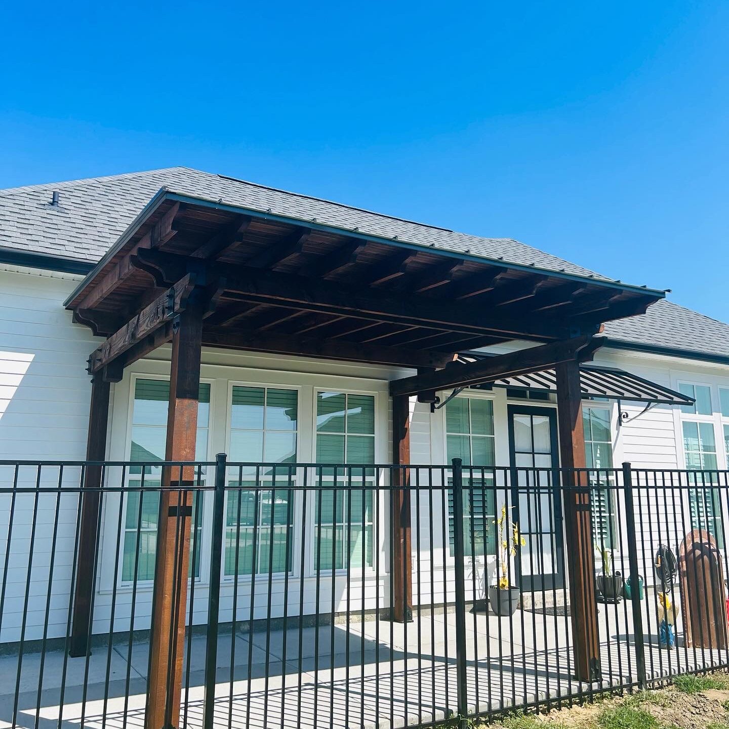 Brown Pergola Construction