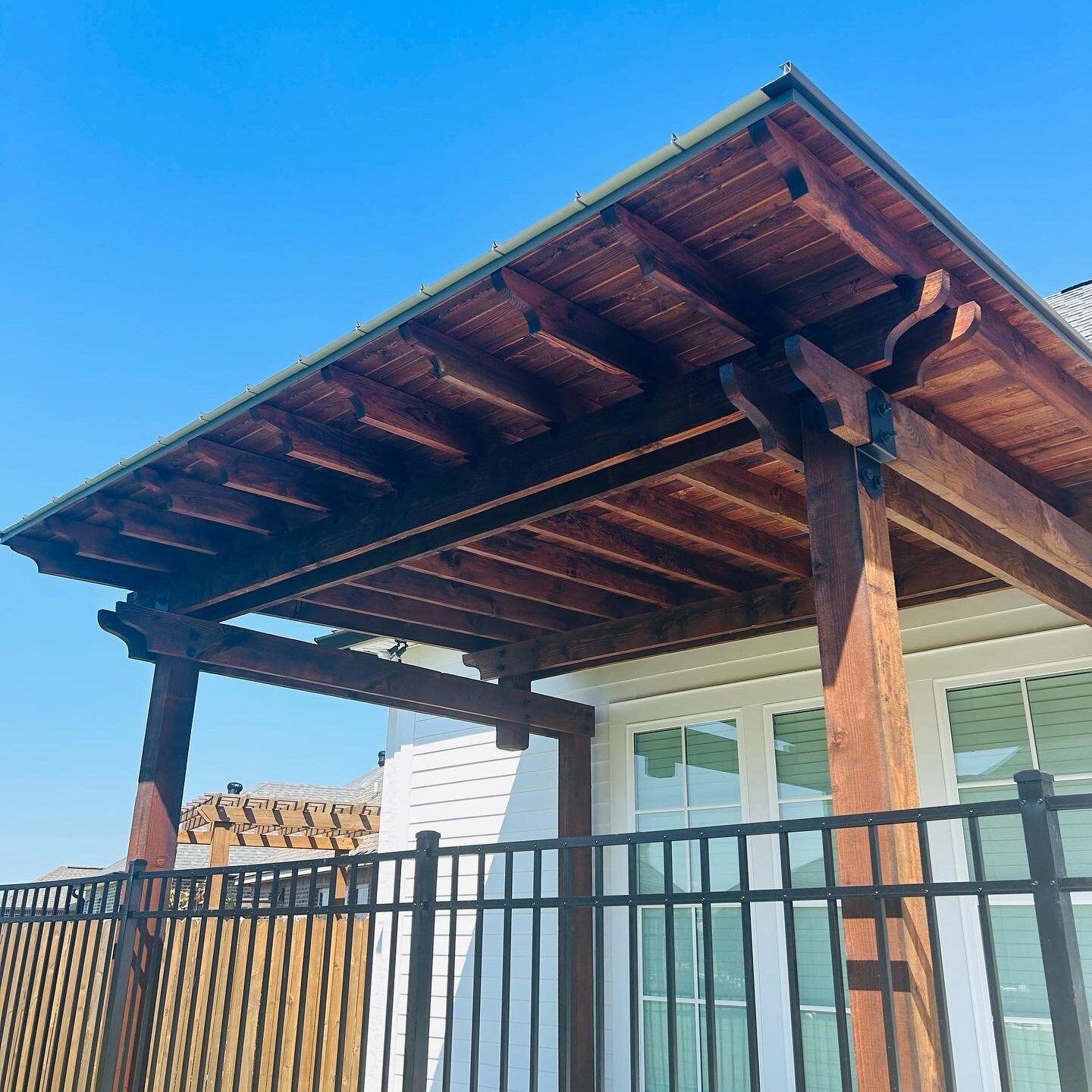 Brown Pergola Construction