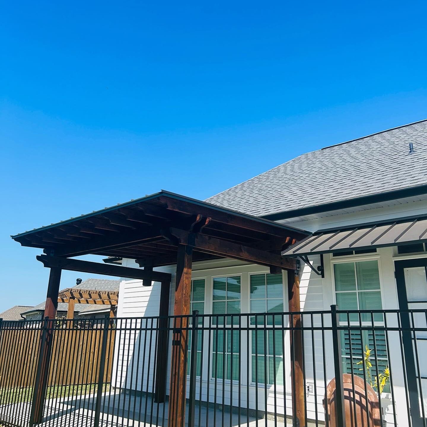 Brown Pergola Construction